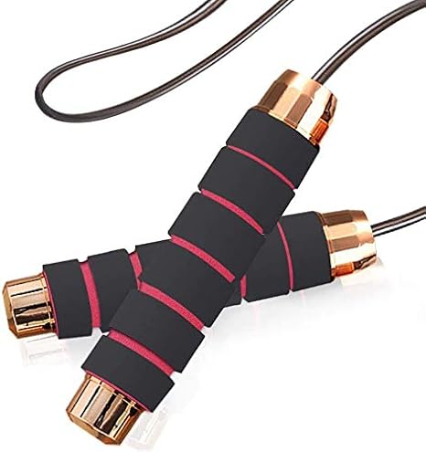 Skipping Rope Tangle-Free with Ball Bearings Rapid Speed Jump Rope Cable and 6 Memory Foam Handles Ideal for Aerobic Exercise Like Speed Training, Endurance Training and Fitness Gym