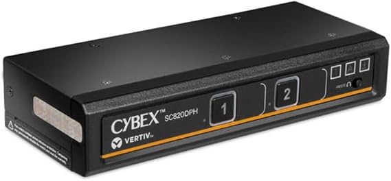 Vertiv Cybex SC800 Secure KVM | Single Head | 2 Port Universal DisplayPort | NIAP Version 4.0 Certified (SC820DPH-400)