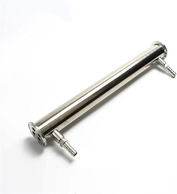Condenser, 1,5 "(OD50.5) Stainless Steel 304 Distiller Condenser Length 350MM Silver(with Pagoda Joint)