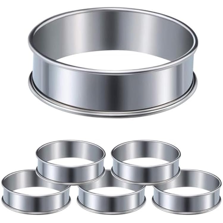 6 Pieces Biscuit Cookie Cutters Set,Stainless Steel Circle Round Cookie Biscuit Cutters in Graduated Sizes Shape Molds for Pastries Doughs Doughnuts