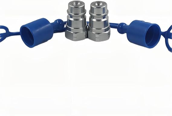 2-PCS 1/2" Ag Ball Valve Hydraulic Quick Connect Male Coupler Nipple Tractor Coupling 1/2" NPT NS12 NPT M/F