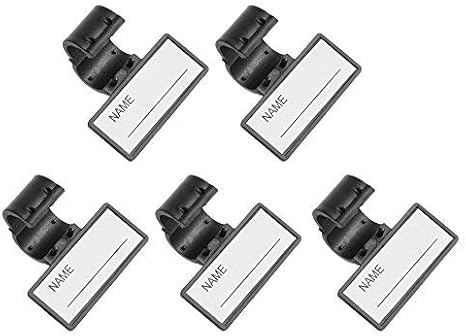 Beautyflier 5 Pcs Plastic Name ID Identification Tag Clip for Stethoscope Tube Replacement Accessories (Rectangle)