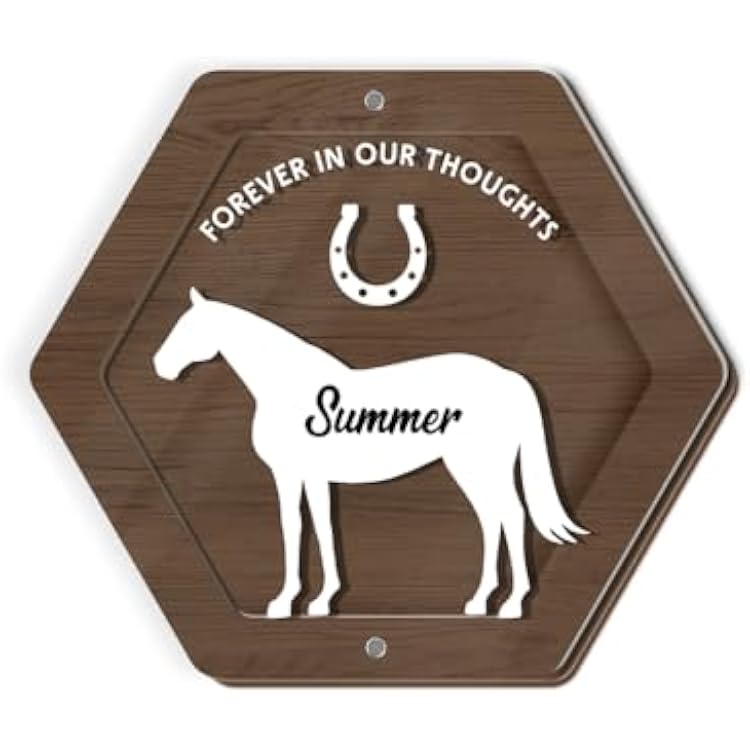 Custom Pet Hair Memorial Box, Wooden Horse Hair Keepsake Box, Personalized Horse Memorial Portrait Gift, Pony Keepsake, Engraved Loss of Pet Memorial Sympathy Gifts