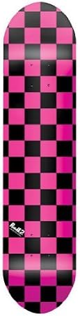 Checker Boards Skateboard Graphic Decks, 7.5, 7.75 and 8", Neon Pink, 7.5