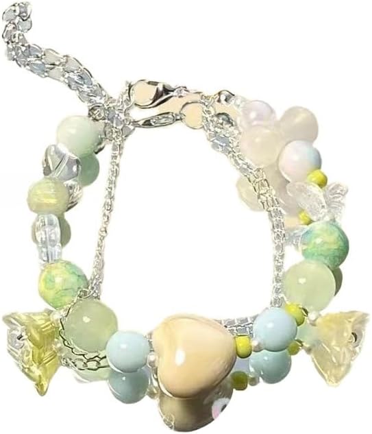 Y2k Star Beaded Bracelets Kawaii Double Layer Bracelet for Women Trendy Fairycore Jewelry Fairy Grunge Accessories