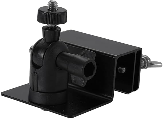 Gutter Mount for Outdoor Security Camera, Solar Panel Adjustable 1/4" Screw Compatible with Arlo, Blink, Wyze, Eufy etc,. Weatherproof Corrosion-Resistant Design No-Drill Universal (Black 1-Pack)
