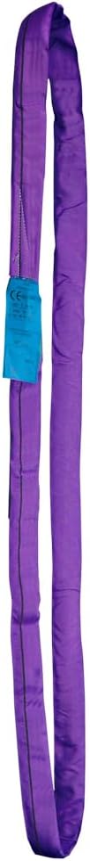 PONSA. 1t - 1 m Tubular/Round Violet High Tenacity Polyester Sling, 1000 kg Resistance and 1 Linear Metre (2 m Circumference) with Ponsagard Anti-Cut Treatment