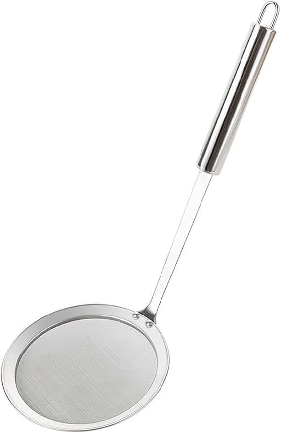 2 Pcs Stainless Steel Fat Skimmer Spoons Filter Spoons Skimmer Ladles Fine Mesh Strainers Sieve Sifters with Handles Kitchen Utensils