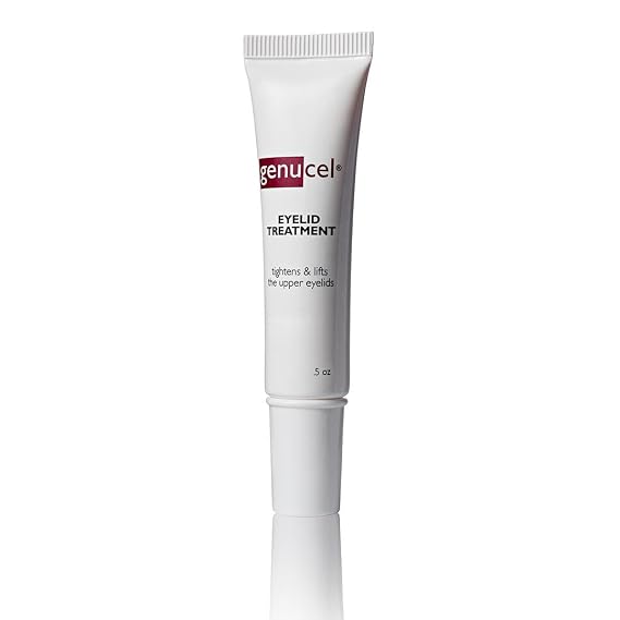 Genucel Eyelid Cream Firming & Hydrating Treatment for Sagging, Tired-Looking Eyelids with Matrixyl Peptides, 0.5 fl oz