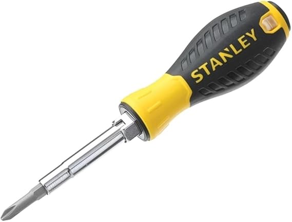 Stanley 6 Way Screwdriver Yellow and Black STA068012