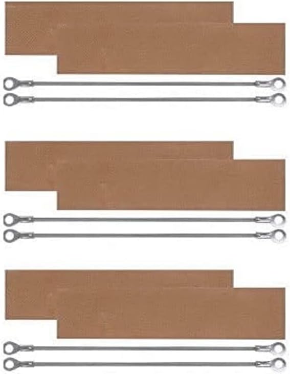 6 Kits Replacement Elements for Impulse Sealer Pfs-400 16"(6 Heating Elements+6 Teflon Sheets)