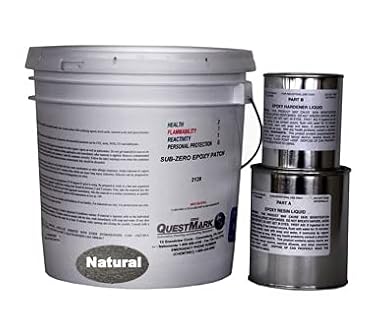 QuestMark Sub-Zero Epoxy Concrete Floor Patch, 2128, 2 Gallon Unit, Natural