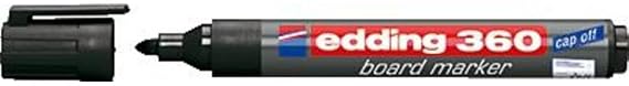 Edding Board Marker - 360 Black Board Marker - 1.5-3 mm Black Pen