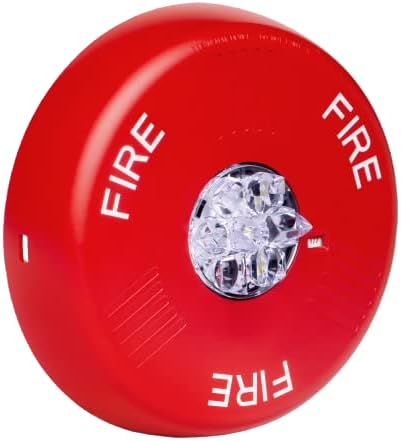 WHEELOCK ELSTRC - Ceiling Fire Alarm Strobe Light 24V, Red, Fire Lettering