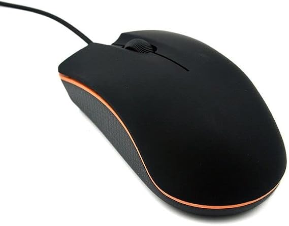 Guiheng Wired mini Mouse, USB Wired Computer Mice for Right or Left Hand, Ergonomic Computer Mouse with Durable Clicks for PC, Computer, Laptop, Desktop, Chromebook, Notebook, Mac (Black)