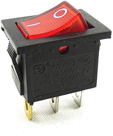 Rocker Switch 3 Pin Red Illuminated Rocker Switch 6A Device Switch (1)