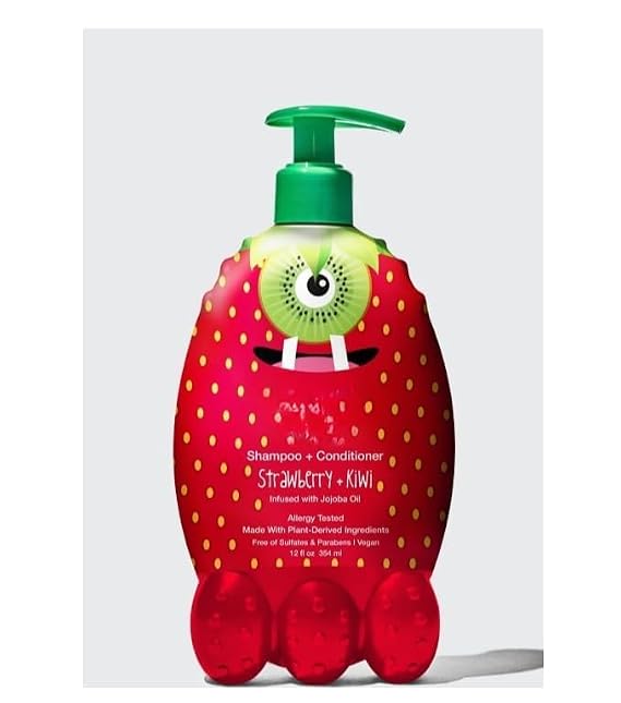 2 in 1 Shampoo & Conditioner, Scent: STRAWBERRY + KIWI ~ 12oz PUMP