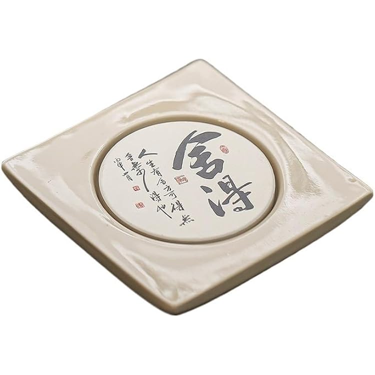 1pc Chinese Stlye Ceramic Incense Burner for Stick, Incense Holder Ash Catcher for Kung Fu Tea, Yogo Tool Home DecorWhite c