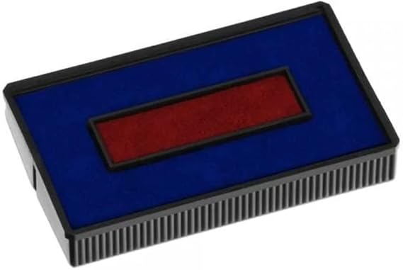 COLOP E/200 Replacement Stamp Pad, Non-Toxic, Water Based Ink, Red/Blue