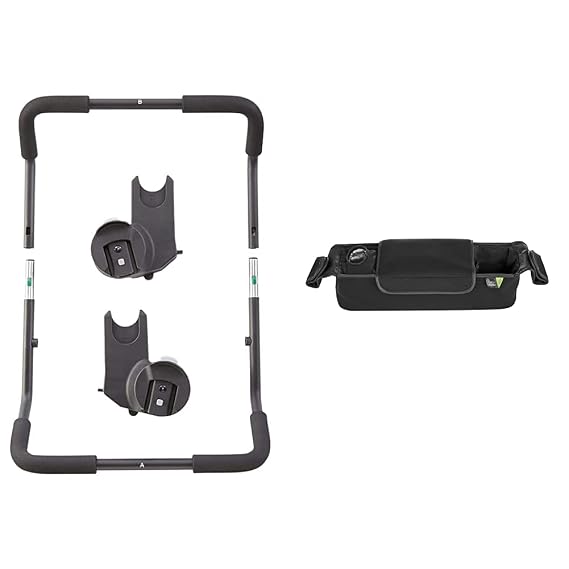 Baby Jogger Chicco/Peg Perego Car Seat Adapter for City Select and City Select LUX Strollers, Black with Baby Jogger Parent Stroller Console, Black