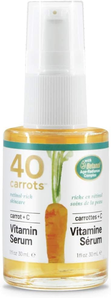 40 Carrots Vitamin Serum  Vitamin C - Hydrate, Brighten & Even Skin Tone | Help Reduce Fine Lines & Wrinkles - USA Made, Paraben & Cruelty Free 1oz