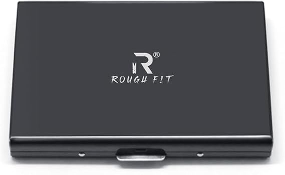 Metal Business Card Holder, Stainless Steel RFID Credit Card Holder, Slim Metal Wallet, Professional Card Case for Men & Women (Black)
