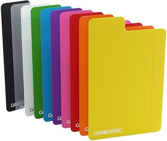 Flex Card Dividers | 10-Pack of Multi-Color Card Dividers with Foldable Register Tabs | Premium Card Game Protection | Optimized for Use with Deck Holders and Side Holders | Made by Gamegenic