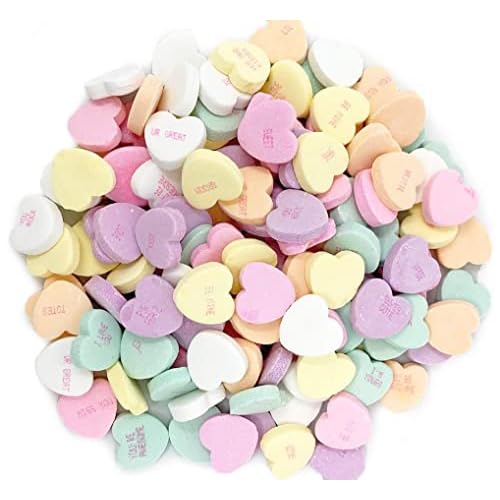 Conversation Hearts, Assorted Pastel Colors, Sweet Fruity Flavors, The Snackery - 1 lb Bag