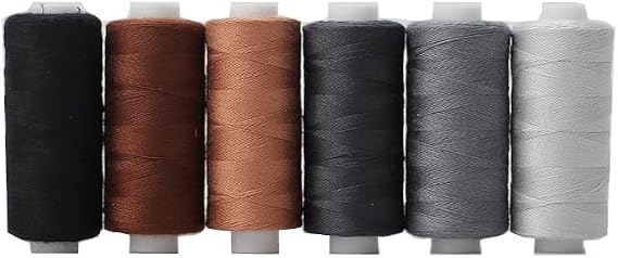 400 Yards/Spool Sewing Threads Kits Spools Polyester Thread Quilting 402 Thread Assortment for Hand Machine Sewing Embroidery-6 spools
