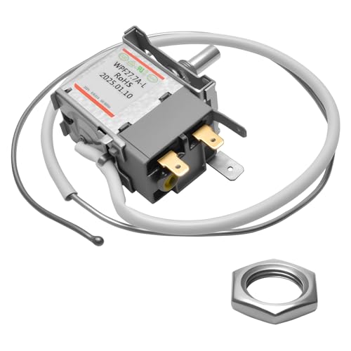 WR50X10085 Freezer Thermostat Replaces 1477823 AP4344994 PS2323338 EAP2323338 Compatible with GE Freezer, WPF27.7A-L Temperature Control Fits for Mini Fridge
