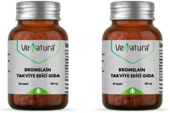 VeNatura Bromelain Takviye Edici Gıda, 500 mg, 60 Kapsül, 2 Adet