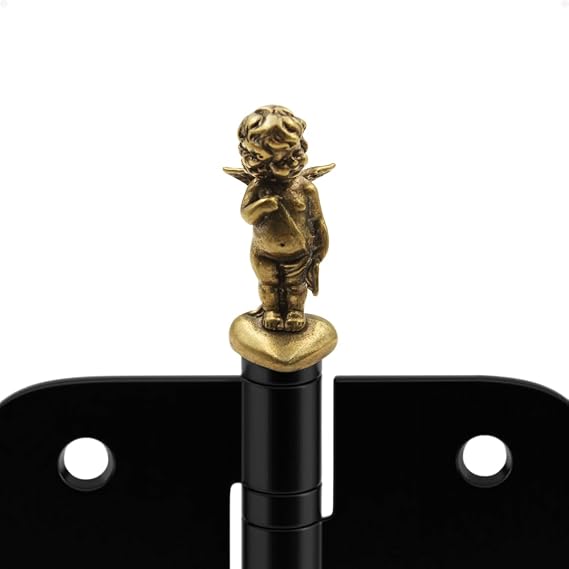 Brass Cupid Hinge Head Topper - Magnetic Hinge Head Home Decoration - Vintage Door Hinge Heads Decorative Topper