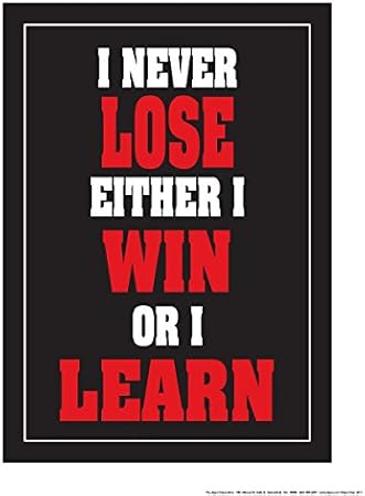 ALGRA I Never Lose Either Win or I Learn 18" X 24" Poster (Red)