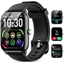 Smart Watches for Women Men, 2025 Smartwatch 1.85''Alexa Fitness Tracker Smart Watch Compatible for Android iPhone with Bluetooth Call (Answer/Make), 3ATM Waterproof Heart Rate/Sleep/SpO2 Monitor 120+