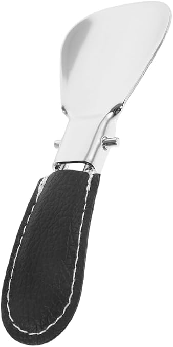 Small Shoehorn for Seniors Compact Metal Shoe Horn Travel Shoe Horn Pu Cover for Easy Use