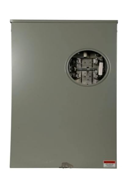 Eaton 1008836CH 320 Amp Meter Base Socket Single Phase Ringless Lever Bypass 4 Terminal MEG Approved 3/8 Stud Terminals