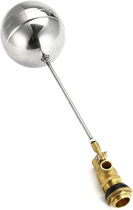 Valve,Float Valve,Brass Float Valve 1/2" 3/4" 1" 2", Water Tank Float Ball Valve, Brass Male Thread Water Sensor Stainless Steel High Pressure Float Ball Value (Size : 1.5inch) (Size : 1inch)