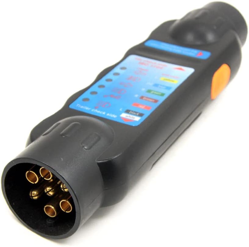 12V Trailer Tester Tool,12V 7 Pins Car Truck Trailer Plug Socket Tester Wiring Circuit Light Test Tool Car Accessory