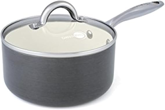 GreenPan Lima 3D 2 Quart Hard Anodized Non-Stick Ceramic Covered Saucepan