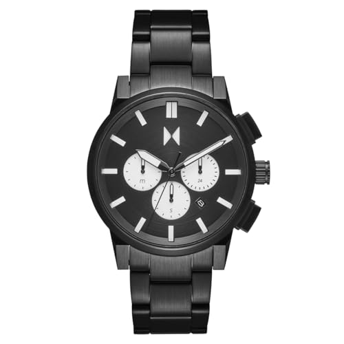 MVMT Chrono II Mens Chronograph Watch Ceramic Bracelet, Water Resistant, Minimalist Timepiece, Gift for Him