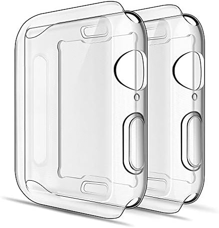 Simpeak 2PACK Soft Screen Protector Case Compatible with Apple Watch Series 10 9 Ultra 8 7 6 5 4 3 2 1-38mm 42mm 40mm 44mm 41mm 45mm 42mm(Series 10) 46mm 49mm (Clear, 40mm)