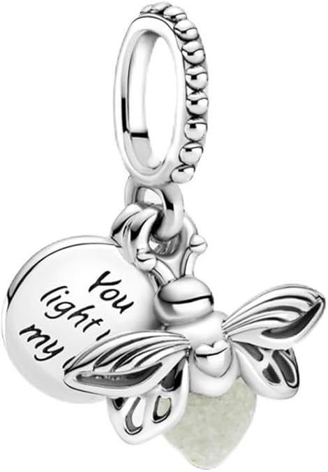 PANDORA Glow-in-the-dark Firefly Dangle Charm- With Gift Box