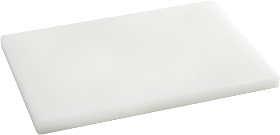 Metaltex - Professional Kitchen Cutting Board, Polyethylene, White, 29 x 20 x 1.5 cm