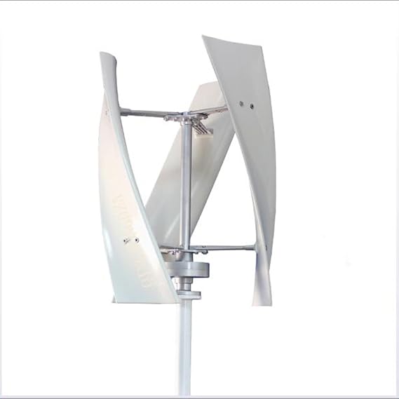 5000W Wind Turbine Generator, 12V 24V 48V 220V Portable Vertical Helix Wind Power Turbine Generator Kit with Charge Controller No Noise (White),12v