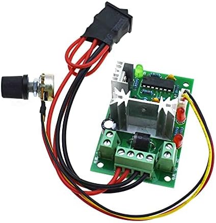 DC Motor Speed Controller 6-30V 80W 6A Motor Control High Torque Adjustable 6V 12V 24V PWM Variable Speed Regulator with Reversible Control Switch Potentiometer