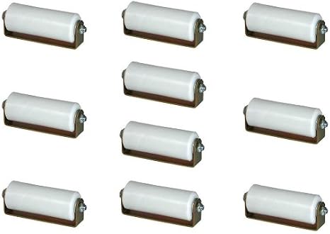 Guide Roller White UHMW Rollers Rubberized Hard Plastic Sliding Gate Roller Guide with Bracket 6" 10 pcs.
