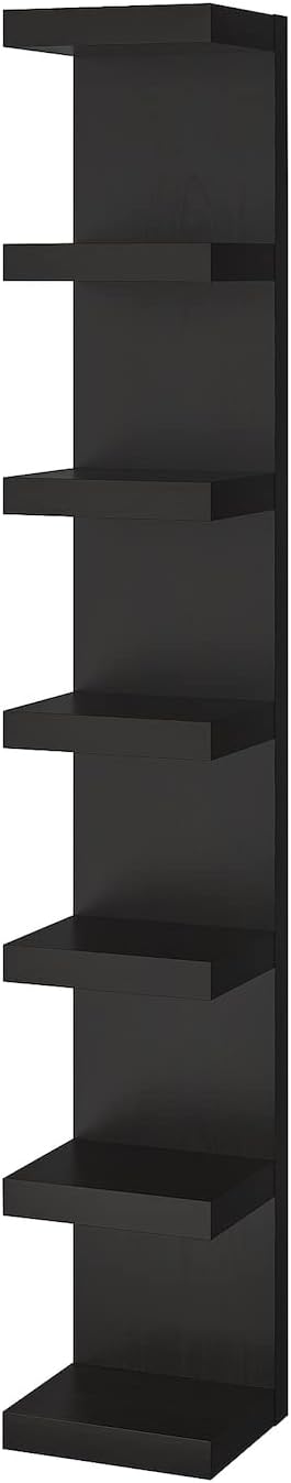 IKEA Lack Wall Shelf Unit Black-Brown 11 3/4x74 3/4 804.305.91