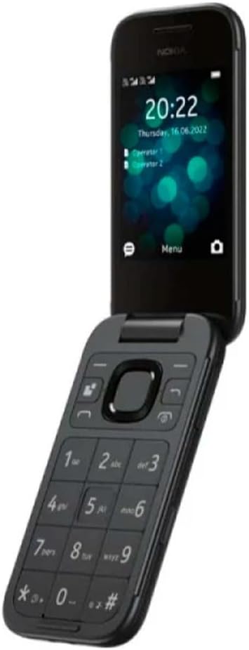 Nokia 2660 Flip Feature Phone with 2.8 Inch Display 4G Connectivity Hearing Aid Compatibility (NAS) Built-in Camera MP3 Player Wireless FM Radio and Classic Games (Dual SIM) - Black