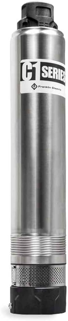 C1 Series Franklin Electric Submersible Pump, 10 GPM, 0.5 Hp, 115v, 1F