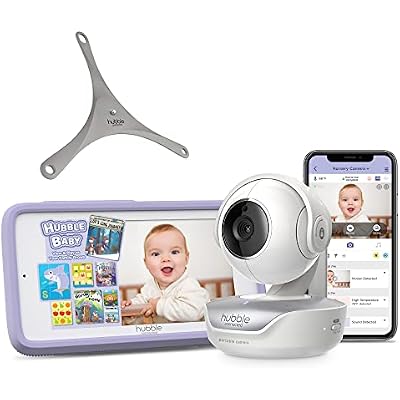 Hubble Nursery Pal Touch 5 Smart Baby Monitor with Camera and Audio, WiFi Baby Camera Monitor with Flexible Wall Mount; Pan Tilt Zoom; 2Way Talk, Interactive Smart HD Monitor & Smartphone App
